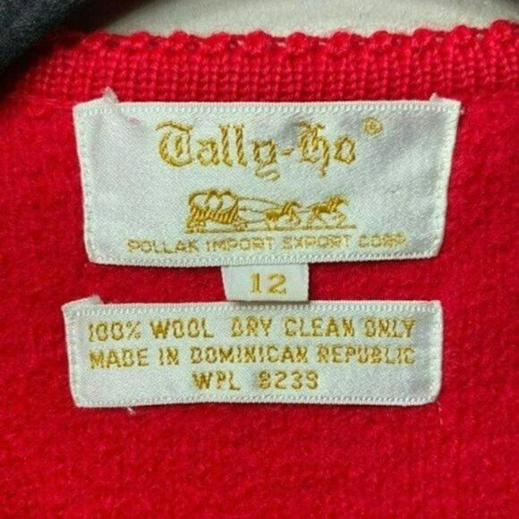 100% wool red jacket Women's Size 12 - Picture 8 of 11